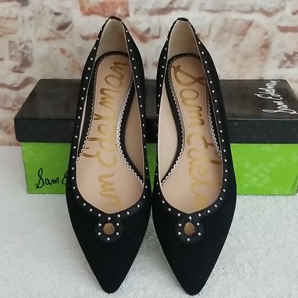 New Sam Edelman Rini Black Suede Flats - Picture 6 of 7